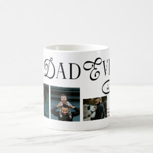 Best Dad Ever 2 Photos Modern Fathers Day Gifts Coffee Mug
