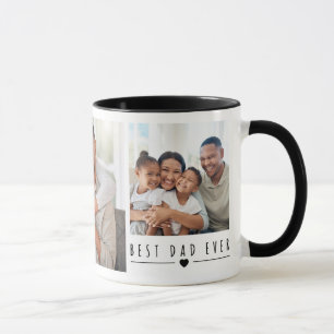 Best Dad Ever 3 Family Photo Collage  Mug