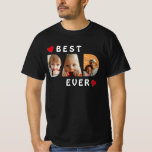 Best Dad Ever 3 Photo Collage Custom T-Shirt<br><div class="desc">Express your love to your father and tell him how much you love him with this pretty and modern "Best Dad Ever" collage t-shirt. It is a perfect gift for Father's Day, Birthday, Christmas or any occasion. Just add three favourite photos and you will have a wonderful and unique gift....</div>