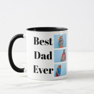 Best Dad ever 3 Photo Collage Gift for father Mug