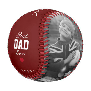 Best Dad Ever 3 Photo Father's Day Keepsake Baseball