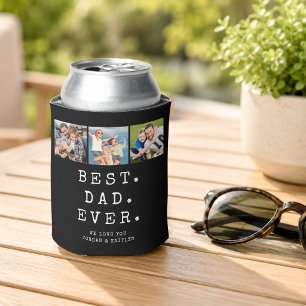 BEST DAD EVER 3 Photos Can Cooler