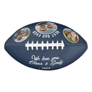 Best Dad Ever 3 Photos Father`s Day Keepsake Football