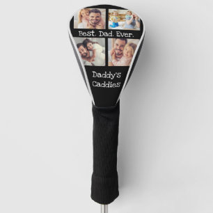 Best Dad Ever 4 Photo Collage Fun Daddys Caddies Golf Head Cover
