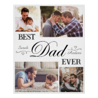 Best Dad Ever - 4 photo collage happy fathers day 