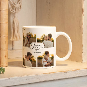 Best Dad Ever 4 Photo Collage Personalized Coffee Mug