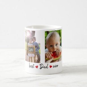 Best Dad Ever 4 Photo Custom Coffee Mug