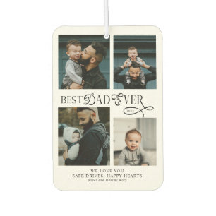 Best Dad Ever 4 Photos Modern Fathers Day Gifts Air Freshener