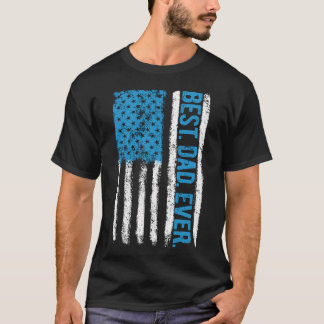 Best Dad Ever 4Th Of July American Flag Usa Vintag T-Shirt