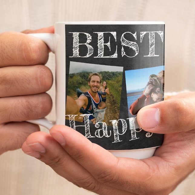 Best dad ever 5 photo collage Fathers Day Coffee Mug (Creator Uploaded)
