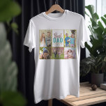 Best Dad Ever 5 Photo Collage T-Shirt<br><div class="desc">Custom photo t-shirt for the best dad ever! The photo template is set up for you to add 5 of your favourite family pictures which frame the wording "Best Dad ever". Useful personalized gift for your dad for father's day,  a birthday or just because he's the best dad ever!</div>