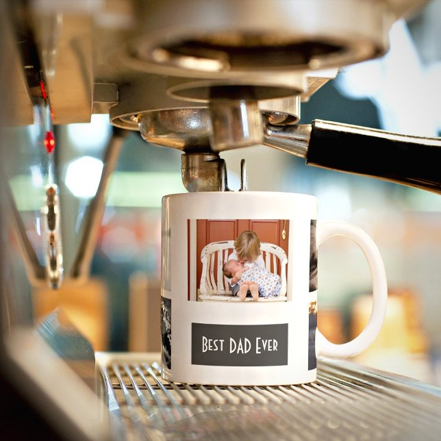 Best Dad Ever 5 Photo Personalized  Coffee Mug (Creator Uploaded)