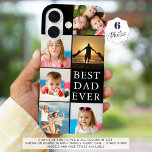 BEST DAD EVER 6 Photo Collage<br><div class="desc">Create a BEST DAD EVER photo cell phone case featuring an easy-to-upload photo collage template with 6 pictures in your choice of colours (shown with white text on a black background). Choose another font style and all colours in EDIT. PHONE OPTIONS: The sample is shown on the Apple iPhone 16...</div>