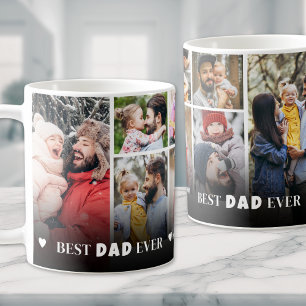 Best Dad Ever 8 Photo Collage Coffee Mug