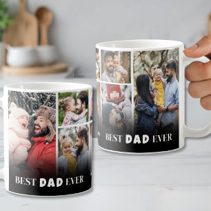 Best Dad Ever 8 Photo Collage Fathers Day Coffee Mug