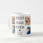 Best Dad Ever 8 Photo Collage Personalized White Coffee Mug<br><div class="desc">A modern 8 photo collage mug for the best dad ever ! Personalize with name and special moments pictures to make it an unique gift.</div>