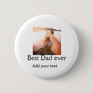 Best dad ever add name image fathers day text mess 2 inch round button