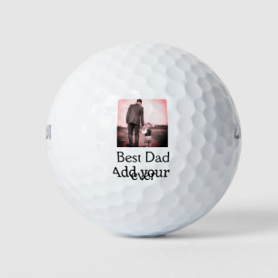 Best dad ever add name image fathers day text mess golf balls
