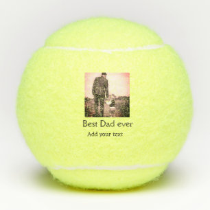 Best dad ever add name image fathers day text mess tennis balls