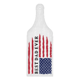 Best Dad Ever American Flag Cutting Board