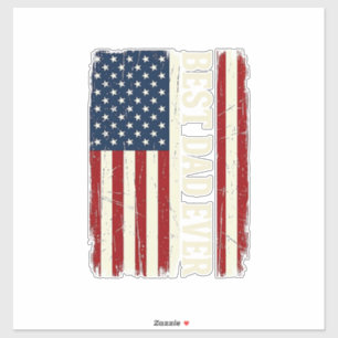 Best Dad Ever American Flag Vintage Vector Shirt_1