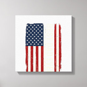 Best Dad Ever American Flag Vintage Vector Shirt_1 Canvas Print