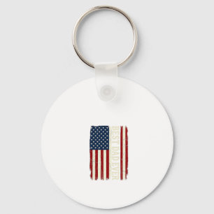 Best Dad Ever American Flag Vintage Vector Shirt_1 Keychain