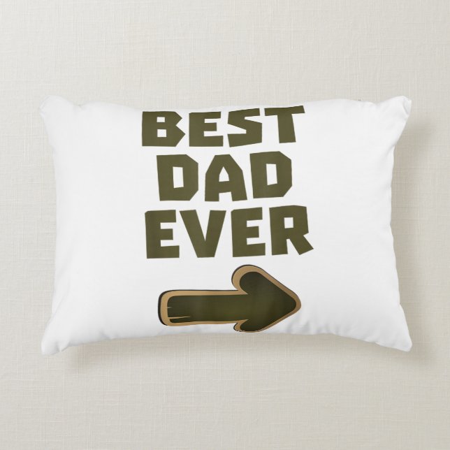 Best Dad Ever Arrow Graphic Logo Accent Pillow (Front)