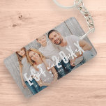 Best Dad Ever Athletic Modern Photo Father's Day Keychain<br><div class="desc">This simple and modern design is composed of san serif and playful script typography.</div>