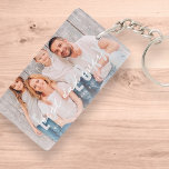 Best Dad Ever Athletic Modern Photo Father's Day Keychain<br><div class="desc">This simple and modern design is composed of san serif and playful script typography.</div>