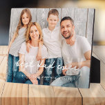 Best Dad Ever Athletic Modern Photo Father's Day Plaque<br><div class="desc">This simple and modern design is composed of san serif and playful script typography.</div>