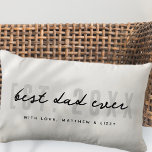 Best Dad Ever Athletic Modern Preppy Father's Day Lumbar Pillow<br><div class="desc">This simple and modern design is composed of san serif and playful script typography.</div>