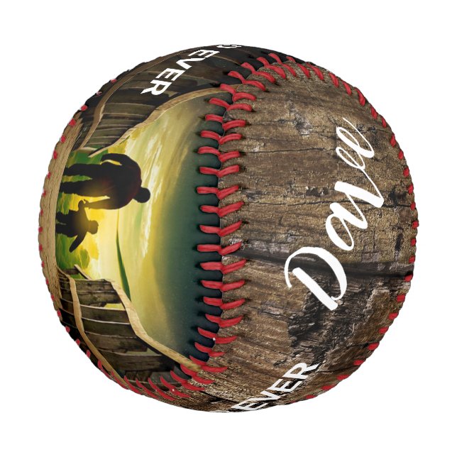 Best Dad Ever  Baseball (Angled)