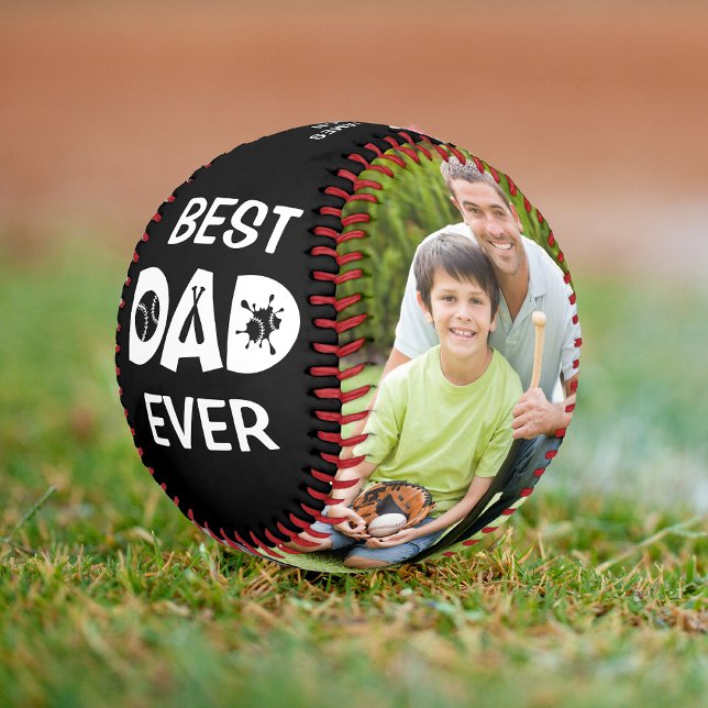 Best Dad Ever Baseball Photo Name Custom Made  (Creator Uploaded)