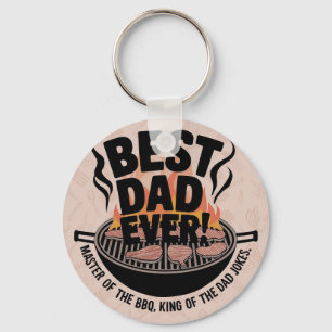 Best Dad Ever BBQ Design – King of the Grill Keychain