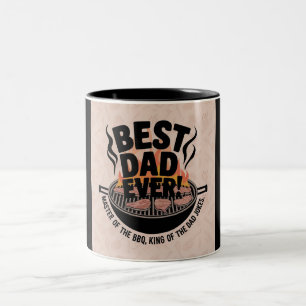 Best Dad Ever BBQ Design – King of the Grill  Two-Tone Coffee Mug