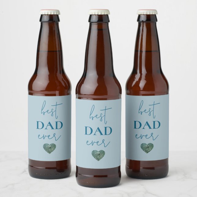  Best Dad Ever Beer Label | Father's Day Gift (Bottles)