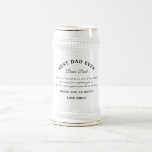 Best Dad Ever Black from Daughter Beer Stein