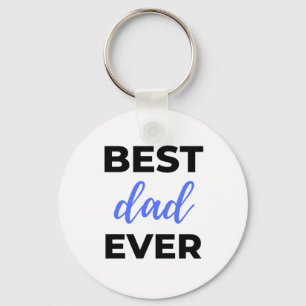 Best Dad Ever Black Keychain