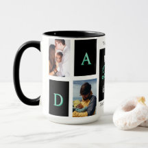 Best Dad Ever Black Photo Personalized Mug