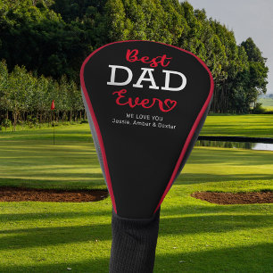Best Dad Ever Black Red Golf Head Cover