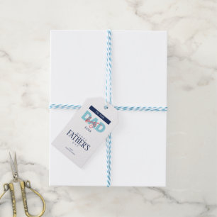 Best Dad Ever Blue Fathers Day Gift Tags