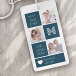 Best Dad Ever Blue Photos Father's Day Keychain<br><div class="desc">The perfect gift for Father's Day</div>