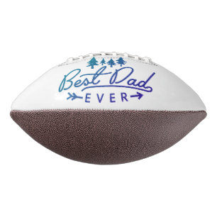 Best Dad Ever Blue Typography with Trees Football