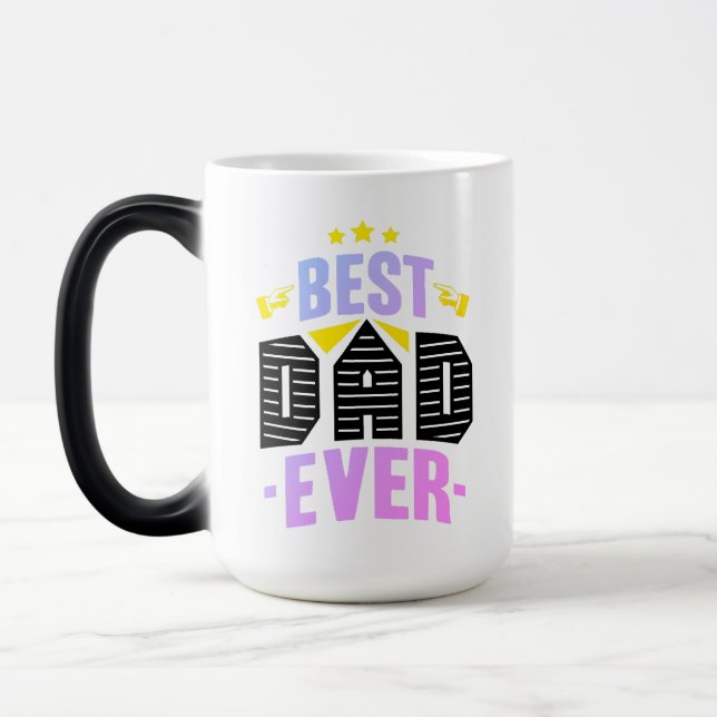 Best Dad Ever Bold Creative Typography Mug for Dad (Left)