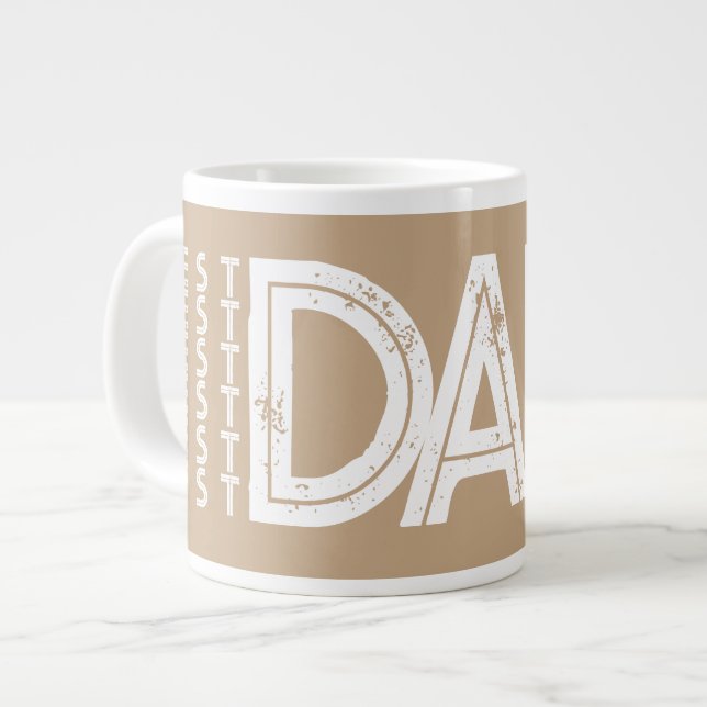 Best Dad Ever Bold Typography Large Coffee Mug (Front Left)