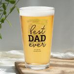 Best Dad Ever Calligraphy Photo Glass<br><div class="desc">Photo and modern Best Dad Ever features script calligraphy font.</div>