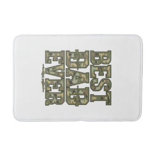 Best Dad Ever Camo Vintage Engraving Design_1 Bath Mat