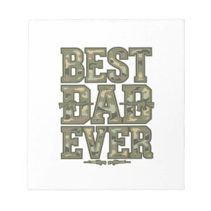 Best Dad Ever Camo Vintage Engraving Design_1 Notepad