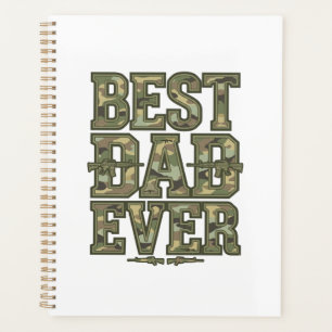 Best Dad Ever Camo Vintage Engraving Design_1 Planner